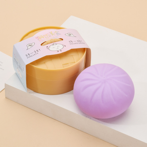 ของเล่นบีบคลายเครียดรูปซาลาเปาบาร์บีคิวขนาดใหญ่ กลิ่นนม หลากสี - Product Image 5