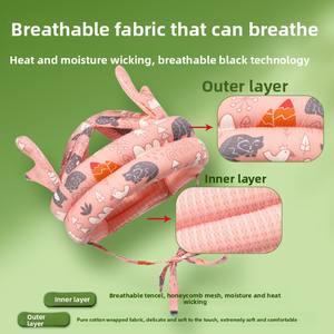 Casque de sécurité pour bébé en coton doux, anti-collision, anti-chute, réglable, respirant, lavable, pour apprendre à marcher - Product Image 3