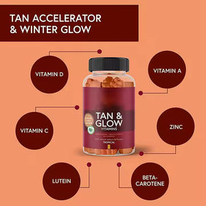 Yetişkinler için OEM özel etiket bronzlaşma Gummies bronzlaşma takviyesi kadın ve erkekler için cilt sağlık ve pigmentasyon bronzlaşma gummies - Product Image 2