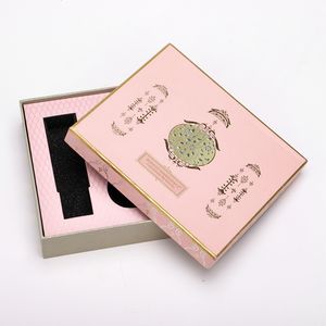 生态友好型盖子和底盒可生物降解两片化妆品容器硬纸板礼品盒包装，带插入物 - Product Image 3