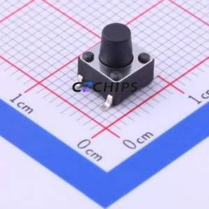 TS-1102S-C-G-B Tactile Switch SMD-4P,6x6mm Switch Single Pole Single Throw Round Button 2.6N Vertical Mount - Product Image 1