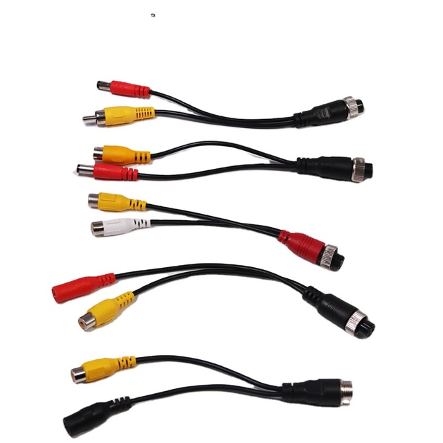 GAYINTT 4Pin Aviation Head Male/Female to RCA AV/Female DC Multiple Cable Plug Adapter Converter for Car Rear Camera Monitor