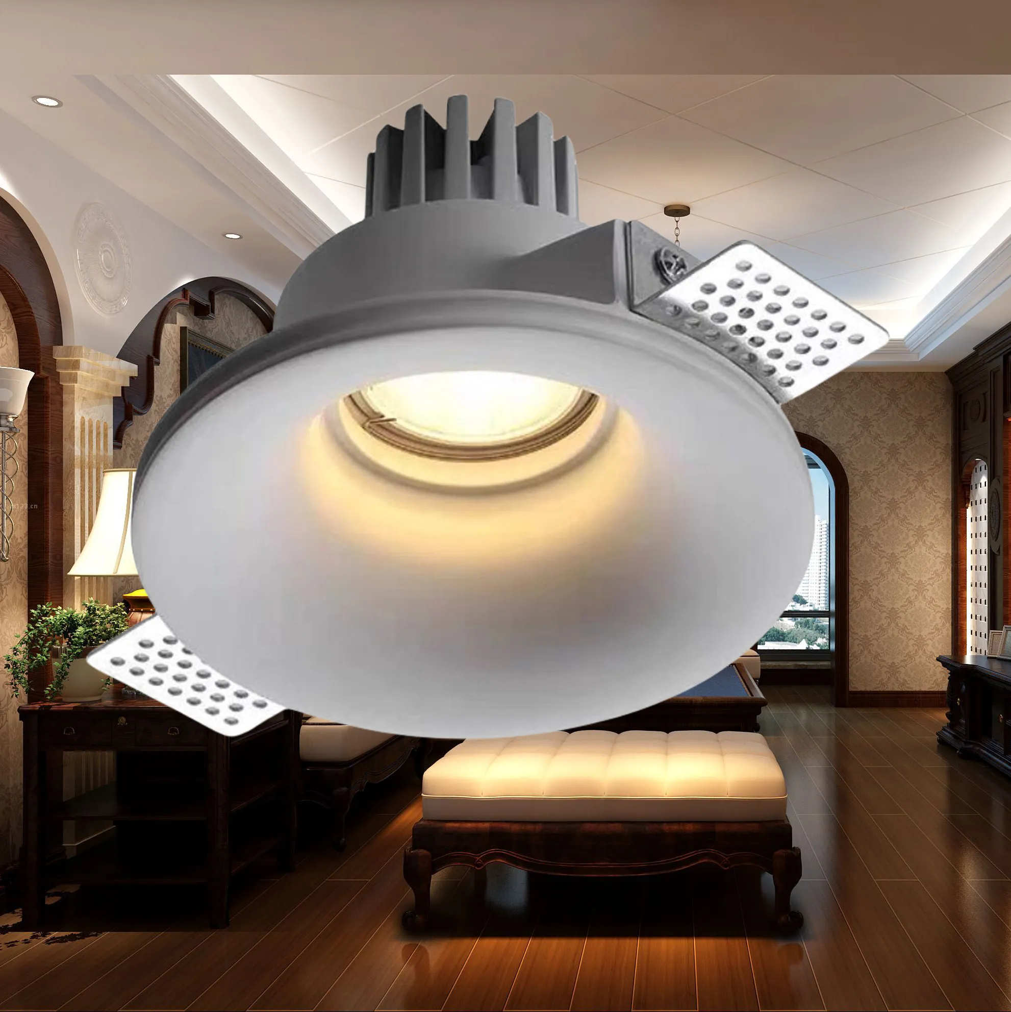 50000 Uur Servicetijd 8W 10W 15W Plafond Inbouw Gips Lamp Downlights Verstelbare Led En Gu10 Gips Licht Modern