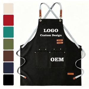 High Quality Cross Back Canvas Sleeveless <b>Apron</b> for Men Women-Lightweight Breathable Eco-Friendly Reusable <b>Kitchen</b> Food Service - Product Image 1