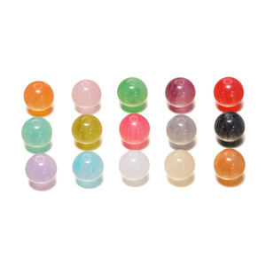 Resin Cloud <b>Beads</b> 12mm Round Gold Glitter Sandblasted For Bracelet Making Loose <b>Beads</b> - Product Image 5