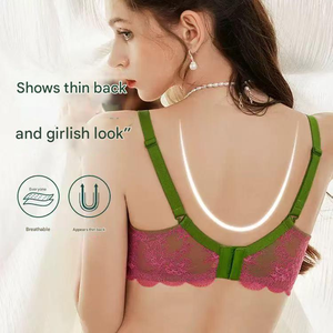 Ensemble soutien-gorge de sport sexy sans bretelles, sans armatures, sans coutures, respirant, à couvrance totale pour femme, avec string en Spandex/Nylon, coupe ajustée, tendance estivale - Product Image 2