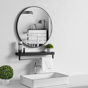 Miroir mural rond en métal argenté pour salle de bain, coiffeuse, salon, décoration intérieure, vente en gros - Product Image 5