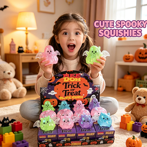 Nouveau jouet anti-stress d'Halloween, phosphorescent, fantôme, citrouille, chauve-souris, en maltose, jouet sensoriel amusant pour la décompression, idéal pour les cadeaux de fête - Product Image 2