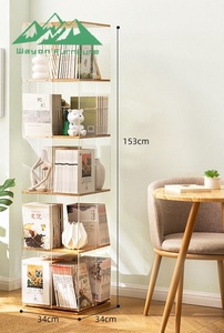 Estantería Moderna de Bambú Portátil de 4 Niveles Transparente para Sala de Estar o Apartamento, Unidad de Almacenamiento - Product Image 6