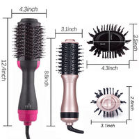 Brosse Sèche-Cheveux Professionnelle Portable Salon Pro, Brosse à Air Chaud Ionique en Céramique pour Coiffure