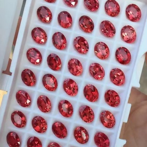 Piedras Preciosas Cultivadas en Laboratorio Personalizadas, 4*6MM 5*7MM 6*8MM, Rubí de Laboratorio con Forma Elegante, Zafiro de Laboratorio Padparadscha, Gemas Sueltas - Product Image 1
