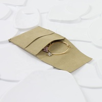 Sac de rangement pour bijoux en microfibre super fibreuse de 8x8 cm, marque MOJU, pour collier, bracelet, bague, boucles d'oreilles, pendentif, accessoires de bijouterie, dix couleurs