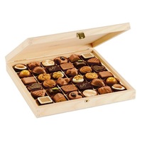 Boîte en bois personnalisée faite à la main, écologique, style art populaire, en pin poli, pour chocolats, cadeau de Saint-Valentin