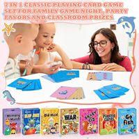 Lot de 7 jeux de cartes pour enfants, ensemble en vrac comprenant Go Fish, Old Maid et plus, cartes en papier emballées pour cadeaux de fête (Vivid)