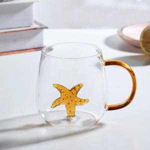 Tasse à boisson réutilisable en verre avec poignée décorative, design de dessin animé en 3D, sculpture d'animaux faite à la main, unisexe, marque <span class=keywords><strong>Comi</strong></span> - Product Image 4