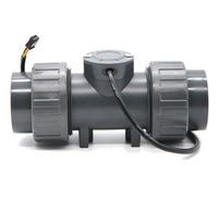 Débitmètre à effet Hall à turbine à pales SEA ZJPVC-DN50, sortie impulsionnelle 24V, compteur, connexion 63mm pour l'aquaculture