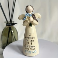 Nueva Estatuilla de Ángel con Corazón de Resina, Adorno Creativo para Decoración del Hogar, Regalo para Estante de Sala de Estar
