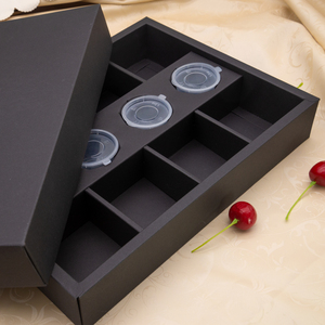 Trong kho đen 8 ngăn du lịch dã ngoại bữa ăn container takeout giấy thực phẩm gấp hộp với khay giấy và 2oz nước sốt cốc chủ - Product Image 2