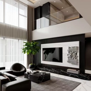 Meuble <span class=keywords><strong>TV</strong></span> moderne de luxe Meuble <span class=keywords><strong>TV</strong></span> mural en bois personnalisé Meuble de rangement décoratif pour le salon - Product Image 2