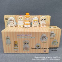 Eikoh Egg Box Mofusand Catshark Bee Cat Cosplay Burger Shark Cat Blind Box Koleksi Figur Plastik Ornamen 14 Tahun Unisex