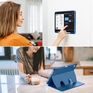 Étui pour <span class=keywords><strong>iPad</strong></span> Air 11 pouces, compatible avec les puces M4/M3/M2 5e/4e génération, coque arrière souple en TPU avec support multi-angles - Product Image 3