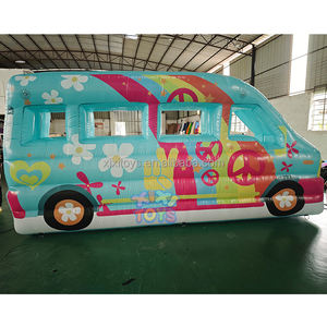 Pared de Fondo Inflable Adhesiva Personalizada con Diseño de Paz y Amor de los 70 para <span class=keywords><strong>Conciertos</strong></span> y Eventos, Decoración de Autobús con Globos - Product Image 3