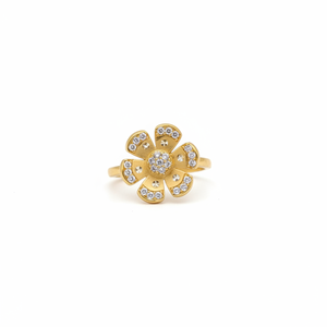 Bague élégante et luxueuse en plaqué or avec pierre autrichienne Accessoire élégant et chic - Product Image 2