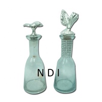 Flacons de parfum en verre transparent décoratifs faits à la main, style royal, design artisanal, flacon de parfum en verre personnalisé, article d'utilisation