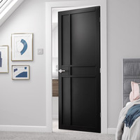 Portes intérieures minimalistes en bois massif avec surface finie, portes de chambre élégantes en bois pour appartements et villas modernes de luxe