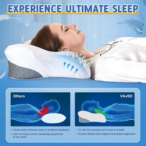 Oreiller orthopédique en mousse à mémoire de forme rafraîchissante, personnalisable OEM/ODM, forme ergonomique moderne en forme de coin, hypoallergénique, housse amovible, soutien du cou - Product Image 4