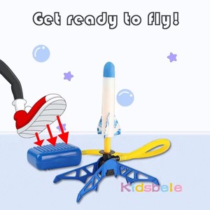Kid Air Rocket Foot Pump Launcher giocattoli Sport Game Jump High Outdoor Set da gioco per bambini lanciarazzi - Product Image 1
