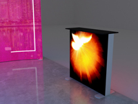 Caisson Lumineux Publicitaire Double Face Portable et Léger, Module Suspendu Polyvalent pour Éclairage de Stand de Salon, Cadre en Aluminium