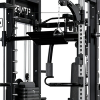 Système de musculation à domicile : Smith Machine, Entraîneur multifonctionnel, Power Rack avec double pile de poids de 90 kg pour Squat et Bench Press