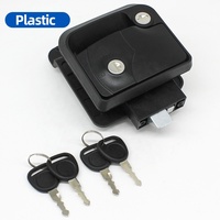 Serrure de porte d'entrée de caravane en plastique, loquet de sécurité, poignée noire pour camping-car, serrures de porte pour remorque à chevaux