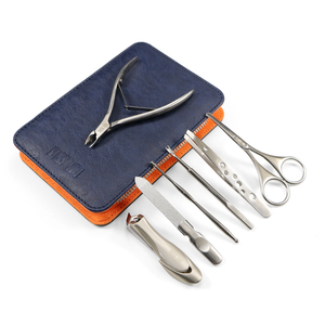 Kit de 7 outils de <span class=keywords><strong>manucure</strong></span> et de toilettage personnels en acier inoxydable avec sac - Ensemble de coupe-ongles portable de voyage - Product Image 2