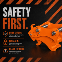 Attache rapide hydraulique haute performance pour toutes les excavatrices, construction renforcée avec verrou de sécurité intégré