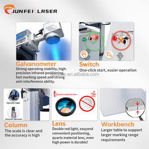 Machines de marquage laser UV JUNFEI prix 3W 5W 10W 20W 3d Mopa marquage laser à fibre Mashin gravure verre plastique - Product Image 4