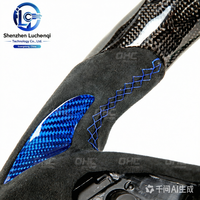 Volant en fibre de carbone et cuir avec cornes de diable pour Audi S3 S4 S5 RS3 RS4 RS5