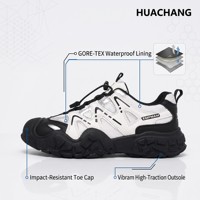 Chaussures de randonnée et de trail légères en mesh respirant pour hommes et femmes, avec lacets et logo personnalisé, semelle en caoutchouc