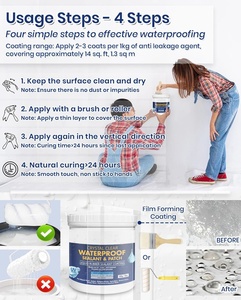 Invisible Waterproof Sealant Set Polyurethane Coating Anti-Leakage Adhesive Wall Repair Durable Eco-Friendly High Strength - Product Image 4