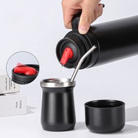 Bouteille isotherme en acier inoxydable avec séparateur à thé, ensemble thermos et tasse pour Yerba Mate