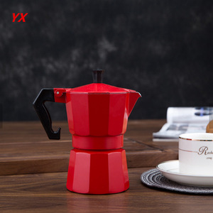 Machine à expresso Moka Pot, style <span class=keywords><strong>vintage</strong></span> rétro, 3 tasses, <span class=keywords><strong>cafetière</strong></span> portable en métal pour l'extérieur - Product Image 4