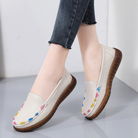 Chaussures plates décontractées pour femmes, printemps-automne, transfrontalières, à talon plat unique, à enfiler, respirantes, pour maman, maternité, infirmière