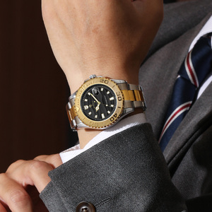 Orologio da Polso da Uomo Gohuos 58818 Classico Design Semplice Oro Nero Impermeabile Lussuoso Luminoso al Quarzo - Disponibilità Immediata USA - Product Image 4