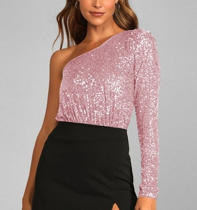 Monos sexys de <span class=keywords><strong>lentejuelas</strong></span> Rojas ostentosas más vendidos, monos de una pieza para mujer - Product Image 4