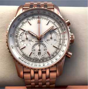 Reloj de Pulsera Cronógrafo de Lujo para Hombre, Marca Bls Factory Breitlinges Navitime, de Acero Inoxidable, con Esfera de Esqueleto y Volante de Inercia, Resistente al Agua - Product Image 1