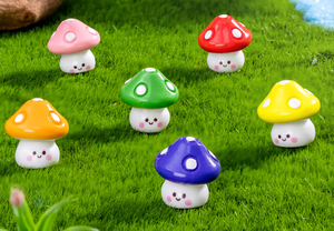Fata kit per giardino verde blu giallo rosa giallo organo sorriso simpatico cartone animato funghi case decorazione castello villaggio <span class=keywords><strong>di</strong></span> natale - Product Image 3