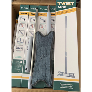 مسطح من النوع X مع قماش مايكروفايبر ممسحة ذاتية النحافة عمود فولاذية خالية يدويًا لتنظيف المنزل بكفاءة - Product Image 6