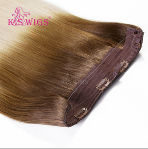 Extensions de cheveux Halo, cheveux humains Remy, cuticules intactes, sans colle, sans ruban adhésif, extensions de cheveux Halo invisibles pour femmes, pour ajouter des mèches. - Product Image 1