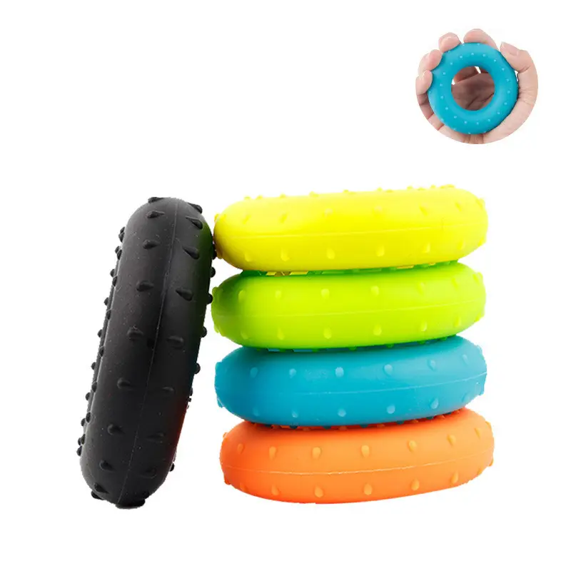 Popular Tire Shape Patented Gym Fitness Finger Resistance Trainer Silicone Hand Grip Ring